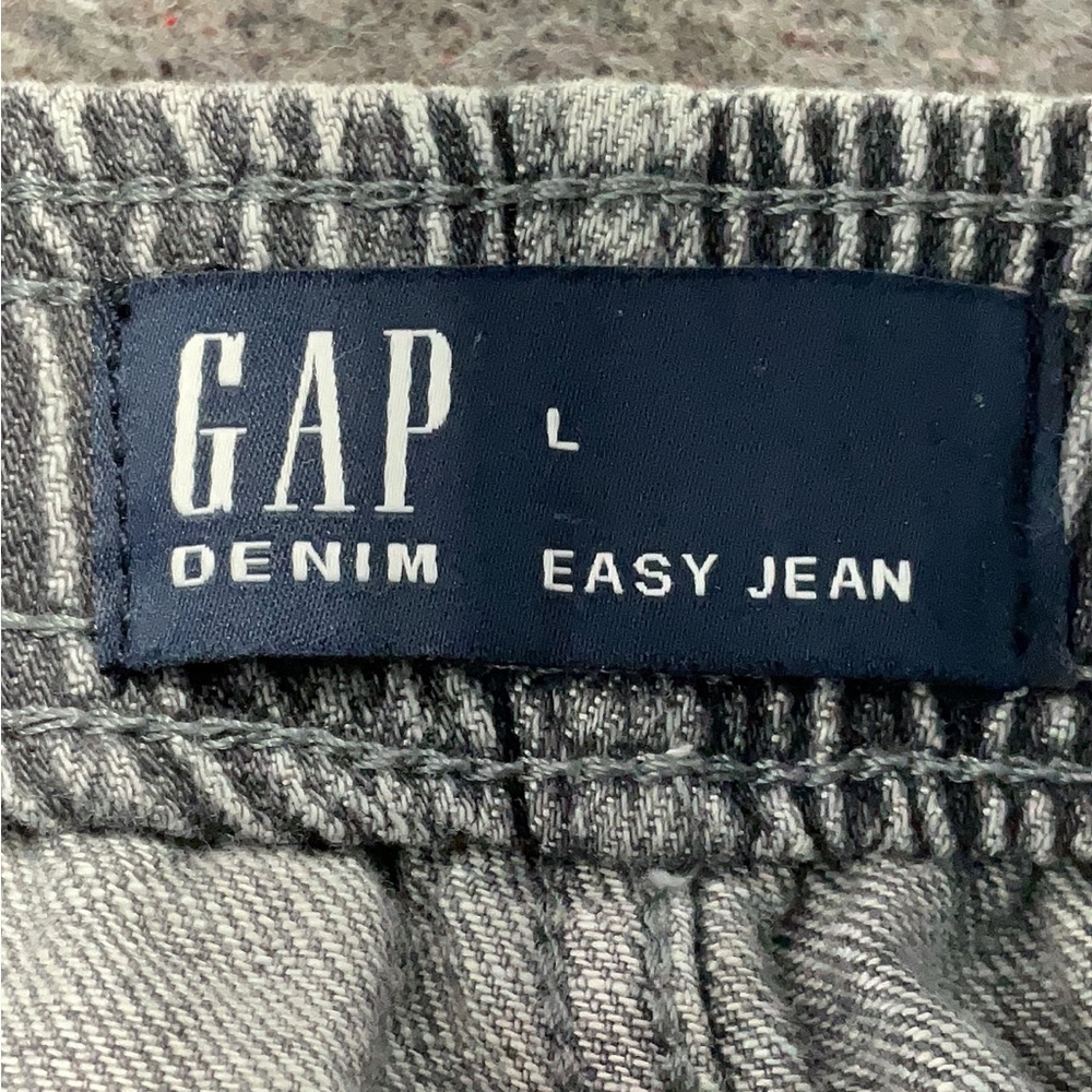 GAP Gray Washed Cargo Jeans with Drawstring Waist (Large) - Picture 3 of 3